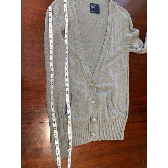 American Eagle Vintage 2010 Womens Cardigan Sweater Large Preppy Wool Cotton - Picture 7 of 8